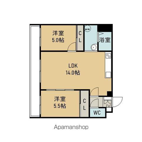 セントラル真々地Ⅱ(2LDK/7階)の間取り写真