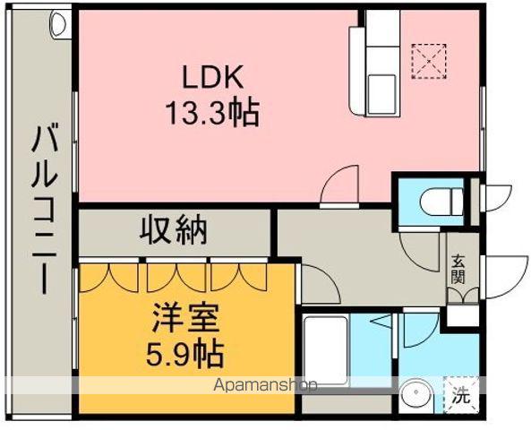 サンスプリング(1LDK/1階)の間取り写真