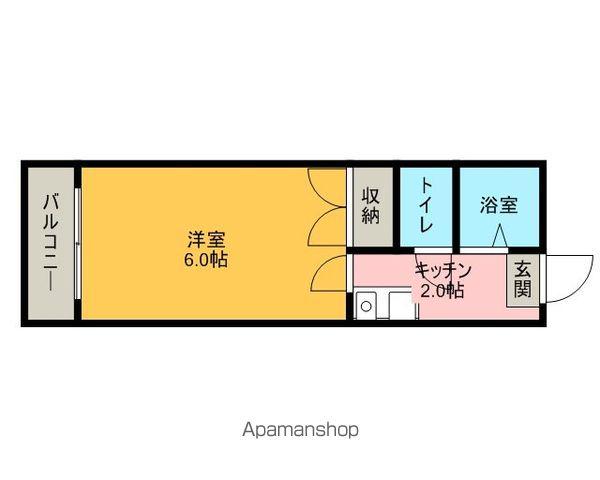 ラ・マーサ(1K/3階)の間取り写真