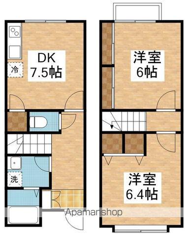 ニューホワイト(2DK)の間取り写真