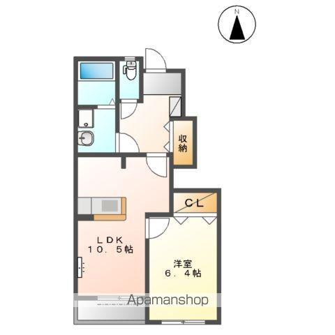 コーポラスアヤ(1LDK/1階)の間取り写真