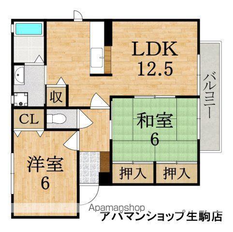 メゾンレイ小明(2LDK/2階)の間取り写真