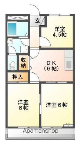 ベルメゾン(3DK/2階)の間取り写真
