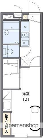 レオパレス三ツ合橋Ⅱ(1K/1階)の間取り写真