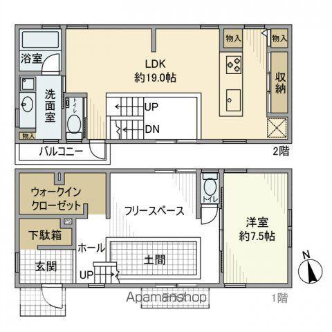 西武鉄道多摩川線 多磨駅 徒歩9分 2階建 築8年(1LDK)の間取り写真