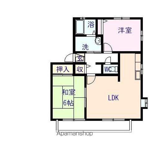 メゾン ルミエール(2LDK/2階)の間取り写真