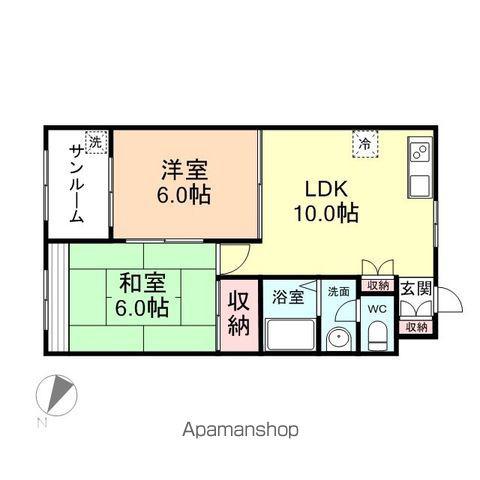 コーポ・ジュライ(2LDK/3階)の間取り写真