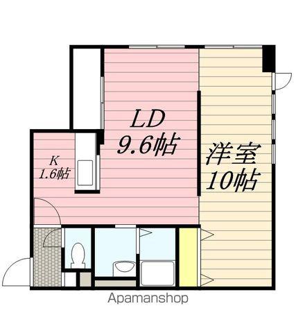 KDXレジデンス南3条(1LDK/12階)の間取り写真