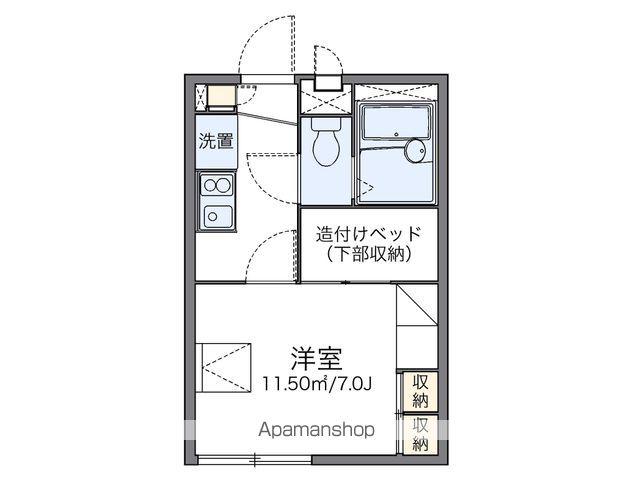 レオパレスマドンナ(1K/1階)の間取り写真