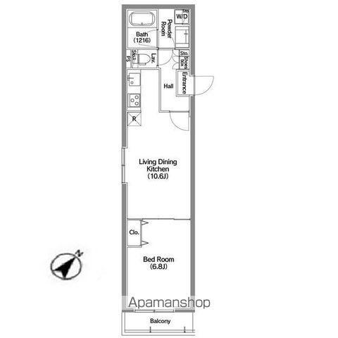 メディオ月島(1LDK/5階)の間取り写真