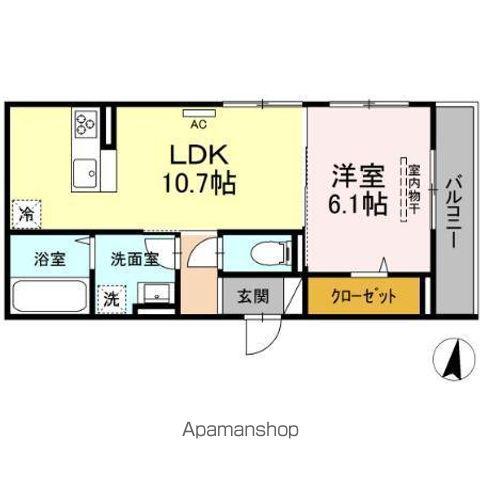 ベルフィーユII(1LDK/3階)の間取り写真