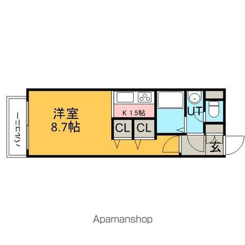 グレイスコート北18条(1K/4階)の間取り写真