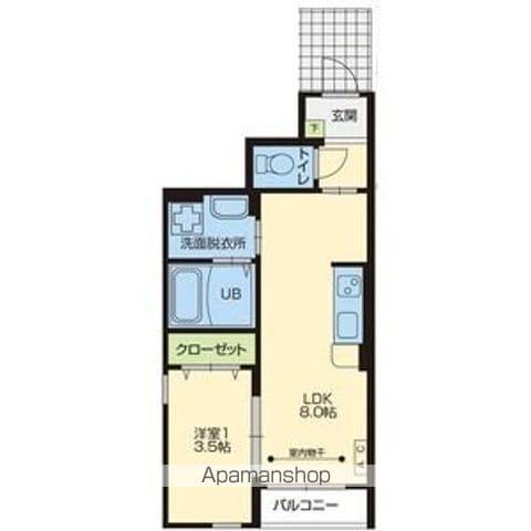 ビネガーゴールド(1LDK/1階)の間取り写真