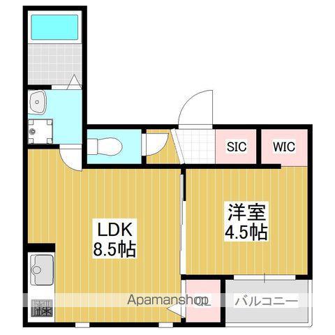 パームヴィラ笹原Ⅰ(1LDK/2階)の間取り写真