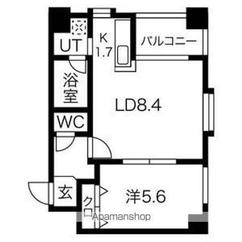 ノヴァクリスタル(1LDK/8階)の間取り写真