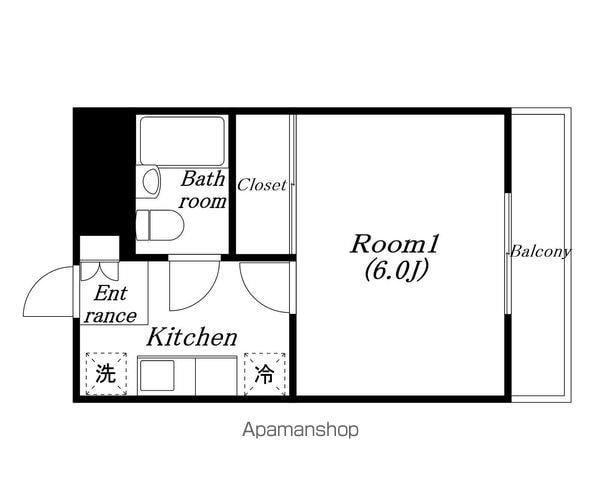 ハイツ晴斗12(1K/2階)の間取り写真