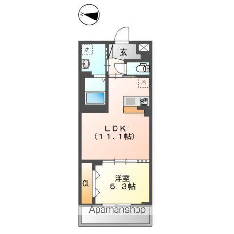 梅田3丁目マンション工事(1LDK/5階)の間取り写真