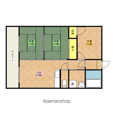 メゾン貴船(3LDK/1階)の間取り写真