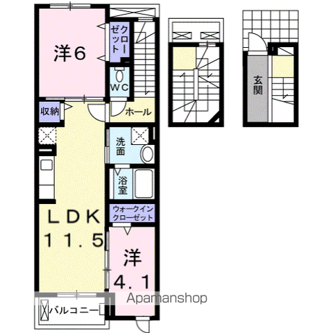 ベル・カーサ(2LDK/3階)の間取り写真