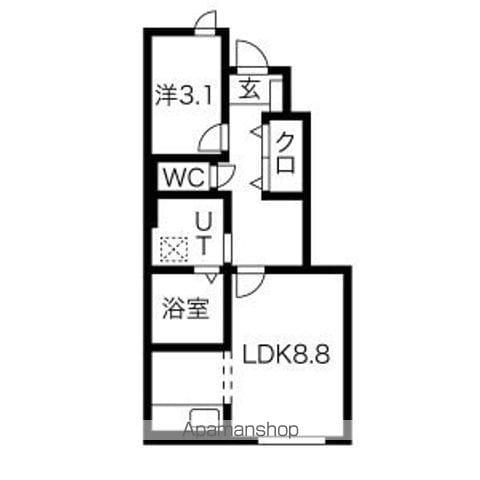 INFINITY YONEZAWA(1LDK/1階)の間取り写真