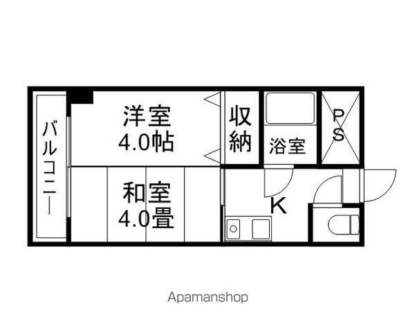グランディオーゼナガノ(2K/6階)の間取り写真