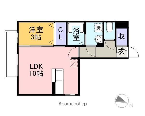高崎線 深谷駅 徒歩18分 2階建 築19年(1LDK/2階)の間取り写真
