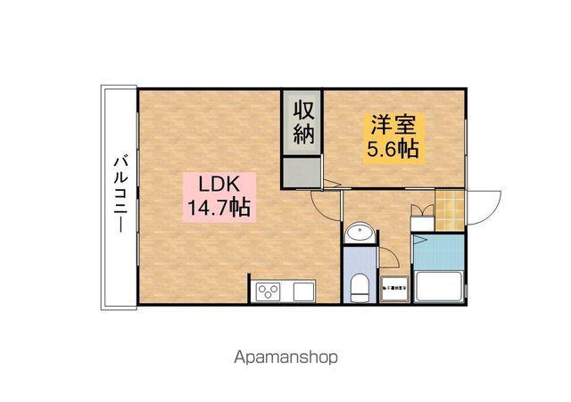 フレグランス鹿の子台南Ⅱ(1LDK/1階)の間取り写真