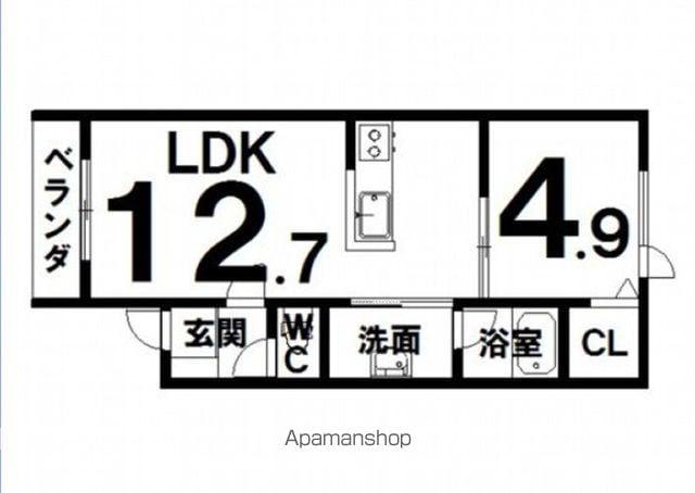 ラ・パーチェ529(1LDK/3階)の間取り写真