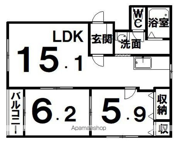 ピュアライフ宝来Ⅰ(2LDK/3階)の間取り写真
