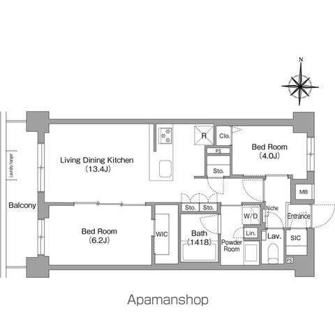コンフォリア・リヴ永福町(2LDK/3階)の間取り写真