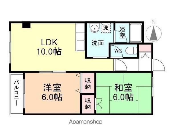 パナメゾンⅠ(2LDK/3階)の間取り写真