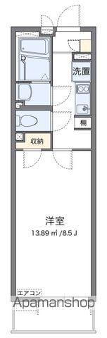 レオネクストヴァレッタ(1K/1階)の間取り写真