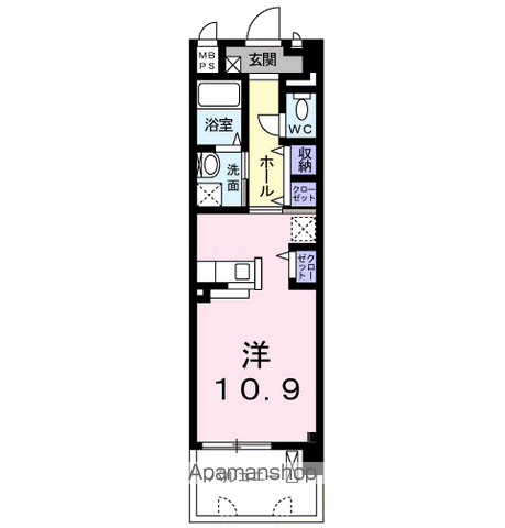 SOLLEVANTE国府(ワンルーム/1階)の間取り写真