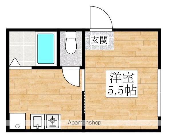 CUARTO(1K/2階)の間取り写真