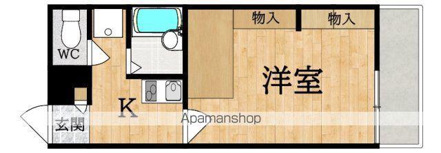 レオパレスLAVISTA(1K/1階)の間取り写真