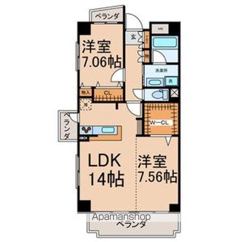 PRIMAVERA(2LDK/4階)の間取り写真