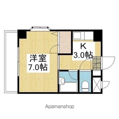 グラン大手町ハイツ(1K/2階)の間取り写真