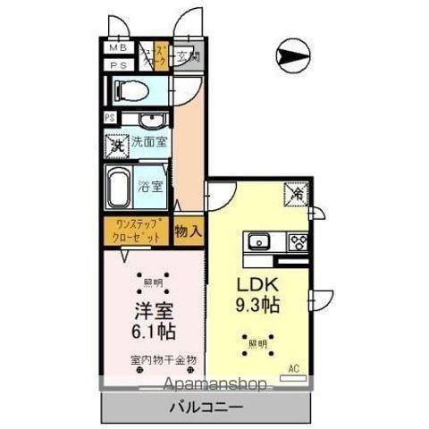 ルピナスⅤ(1LDK/2階)の間取り写真