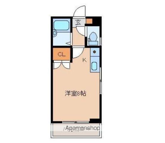ハウス21(ワンルーム/6階)の間取り写真