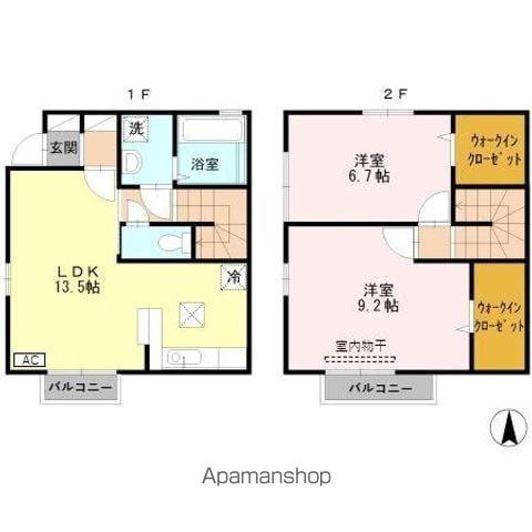 WITNANA(2LDK/1階)の間取り写真