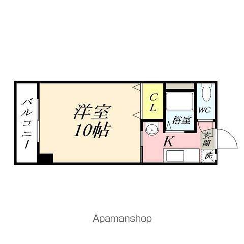 アジュール下中野(1K/6階)の間取り写真