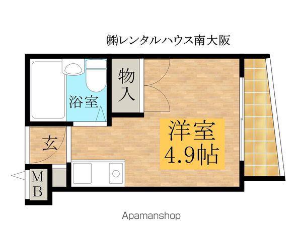 フジコーマンション作才(ワンルーム/2階)の間取り写真