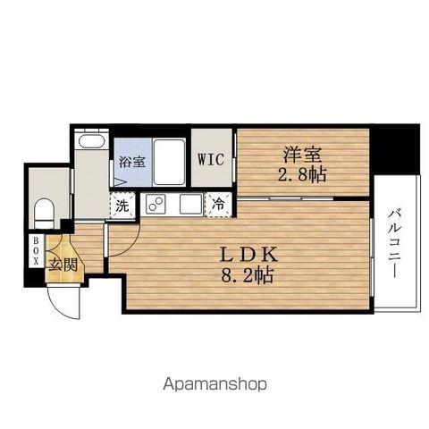エスグランデNAMBAサウス(1LDK/7階)の間取り写真