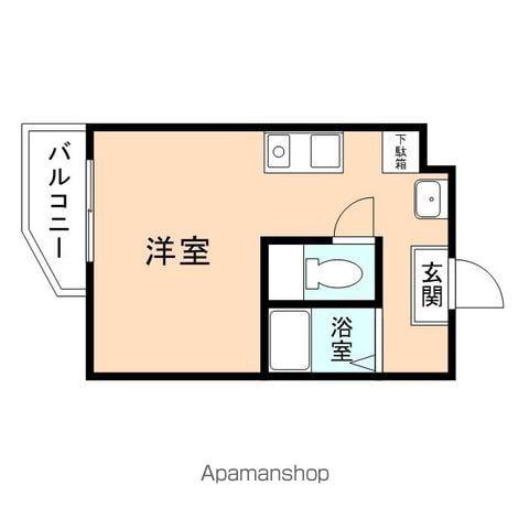 ベンベデール Ⅱ(ワンルーム/3階)の間取り写真