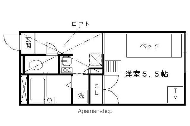 レオパレスプリオール東山(1K/1階)の間取り写真