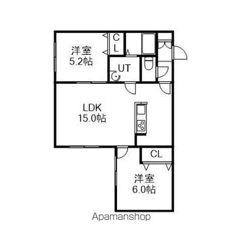 ASK・PALACEⅢ(2LDK/1階)の間取り写真