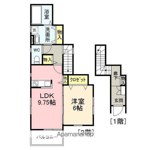 グランシエスタ(1LDK/2階)の間取り写真