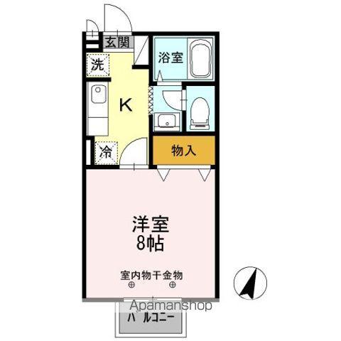 MAISON ウエスト(1K/2階)の間取り写真