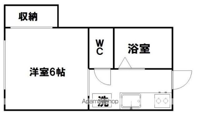 誉田コーポ(1K/1階)の間取り写真