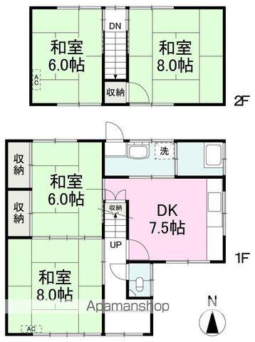 高松琴平電鉄志度線 八栗駅 徒歩6分 2階建 築48年(4DK)の間取り写真